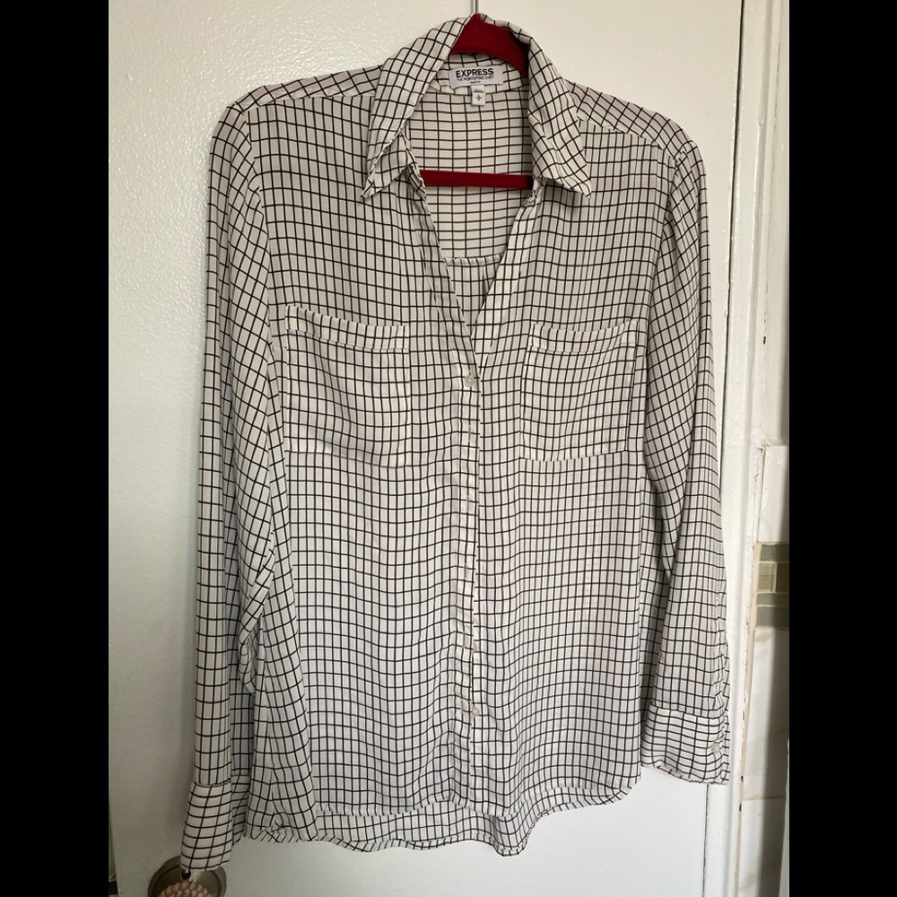 Express black and White Blouse